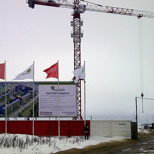 Оформление строящегося квартала Greenландия